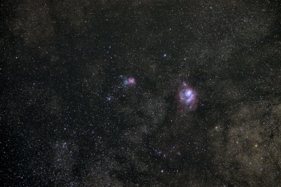 Lagoon and Triffid Nebula - Sheldon Kagel